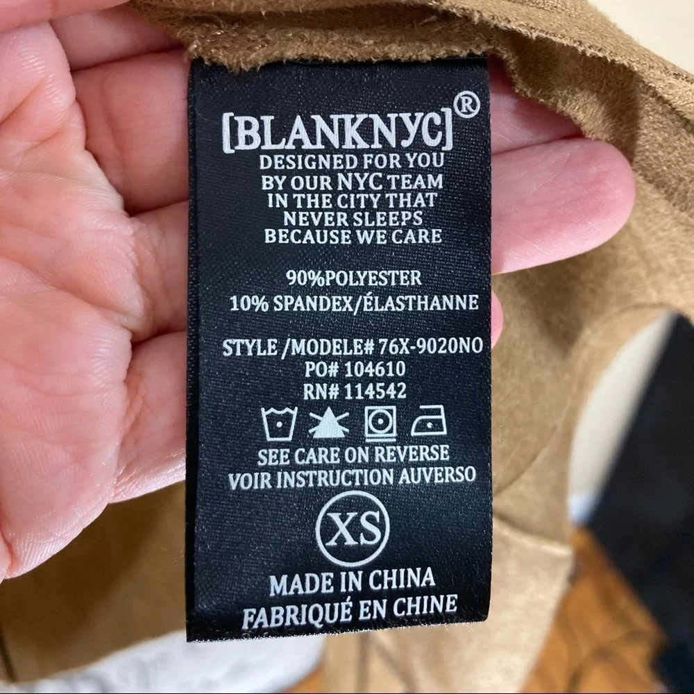 Blank NYC Drape Front Faux Suede Jacket - Picture 13 of 14